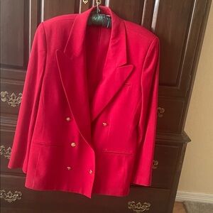 Austin Reed Red Double-Breasted Jacket
